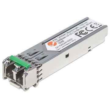 Intellinet Netwerk transceiver Gigabit SFP, 1000Base-LX (LC) single-mode, 80 km, 1550 nm, MSA-compatibel, equivalent aan Cisco GLC-ZX-SMD, 3 jaar garantie (545044) thumbnail