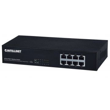 Intellinet 560764 netwerk-switch Fast Ethernet (10/100) Power over Ethernet (PoE) Zwart