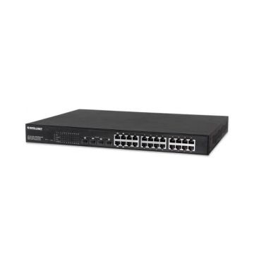 Intellinet 560900 netwerk-switch Managed L2 Gigabit Ethernet (10/100/1000) Power over Ethernet (PoE) 1U Zwart (560900) thumbnail