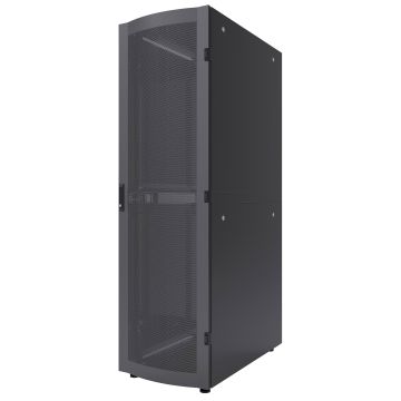 Intellinet 19" serverkast vrijstaand, 42U, 600x1200 mm (breedte x diepte), zwart, bouwpakket (flatpack), max. 1500 kg, meerpuntsdeurslot, 1 slot per zijpaneel, bruikbare diepte 123–973 mm, IP20, staal (713719) thumbnail