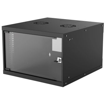Intellinet 19" netwerkkast wand (basic), 6U, 560 mm diep, zwart, bouwpakket, max. 50 kg, bruikbare diepte 500 mm, glazen deur, montagemateriaal niet inbegrepen (714785) thumbnail