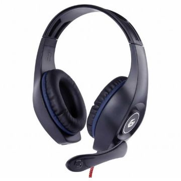 Gembird GHS-05-B On-ear headset, wired, stereo, black, blue, volume control, gaming (GHS-05-B) thumbnail