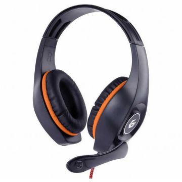 Gembird GHS-05-O On-ear headset, wired, stereo, black, orange, volume control, gaming (GHS-05-O) thumbnail