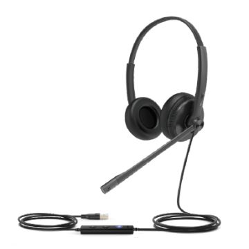 Yealink UH34 Headset Bedraad Hoofdband Kantoor/callcenter Zwart (1308044) thumbnail