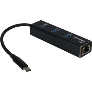Inter-Tech ARGUS IT-410 USB 3.2 Gen 1 (3.1 Gen 1) Type-C 1000 Mbit/s Zwart