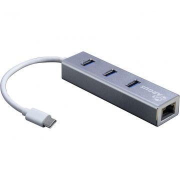 Inter-Tech Argus IT-410-S USB 3.2 Gen 1 (3.1 Gen 1) Type-C Grijs