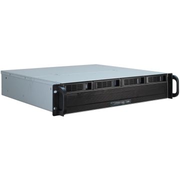Inter-Tech IPC 2U-2404S Rack Zwart, Zilver (88887190) thumbnail