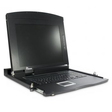 Inter-Tech AS-7100 HLS rack console 43,2 cm (17") 1280 x 1024 Pixels Staal Zwart