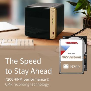 Toshiba N300 NAS Hard Drive 10TB 512MB - Festplatte - Serial ATA (HDWG71AEZSTA) (HDWG71AEZSTA) thumbnail