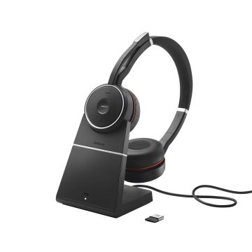 Jabra Evolve 75 Headset Bedraad en draadloos Hoofdband Kantoor/callcenter Micro-USB Bluetooth Zwart (7599-838-199) thumbnail