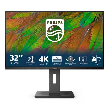 Philips 3000 series 32B1N3800/00 computer monitor 80 cm (31.5") 3840 x 2160 Pixels 4K Ultra HD LCD Zwart (32B1N3800/00) thumbnail