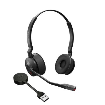 Jabra Engage 55 Headset Draadloos Hoofdband Kantoor/callcenter Zwart, Titanium (9559-410-111) thumbnail