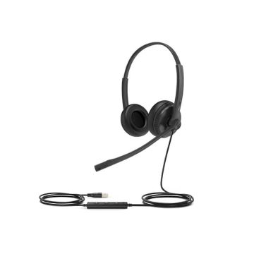 Yealink UH34 SE Dual Headset Bedraad Hoofdband Kantoor/callcenter Zwart (1308033) thumbnail