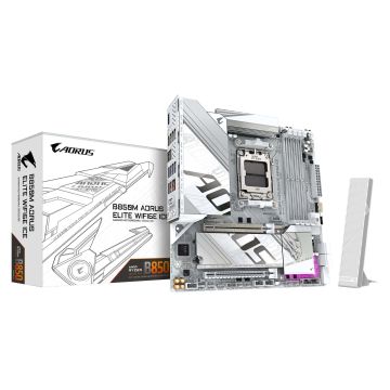 GIGABYTE B850M AORUS ELITE WIFI6E ICE AMD B850 Socket AM5 micro ATX (B850M A ELT WF6E ICE) thumbnail