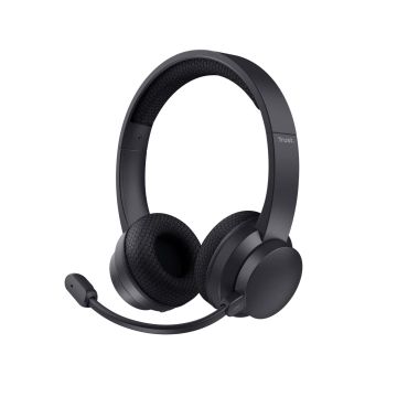 Trust Ayda Draadloze Headset - Bluetooth headset – USB-C aansluiting – Zwart (25463) thumbnail