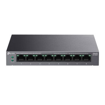 TP-Link LiteWave LS108GP netwerk-switch Unmanaged Gigabit Ethernet (10/100/1000) Power over Ethernet (PoE) Zwart (LS108GP) thumbnail