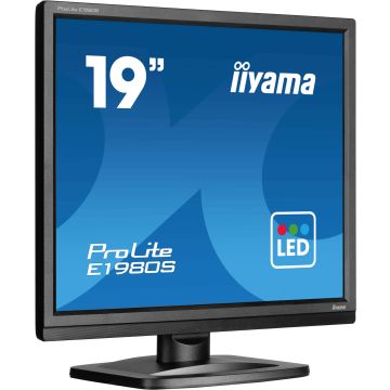 iiyama ProLite E1980S-B1 computer monitor 48,3 cm (19") 1280 x 1024 Pixels VGA LED Zwart (E1980S-B1) thumbnail