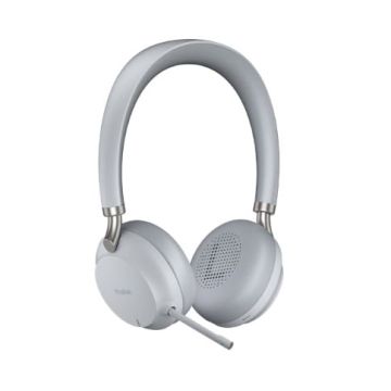 Yealink BH72 Headset Bedraad en draadloos Hoofdband Oproepen/muziek USB Type-A Bluetooth Oplaadhouder Licht Grijs (1208615) thumbnail