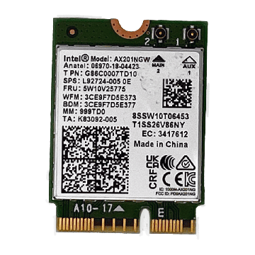 Intel Wi-Fi 6 AX201 - netværksadapter (AX201.NGWG.NVW) thumbnail