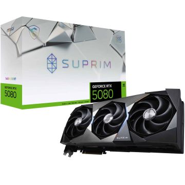 MSI SUPRIM GeForce RTX5080 16G SOC NVIDIA GeForce RTX 5080 16 GB GDDR7 (V531-009R) thumbnail