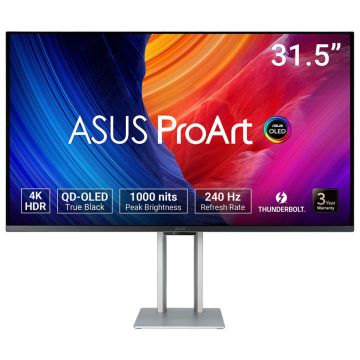 ASUS ProArt OLED PA32UCDM computer monitor 80 cm (31.5") 3840 x 2160 Pixels 4K Ultra HD QD-OLED Zilver (90LM03HE-B01K70) thumbnail