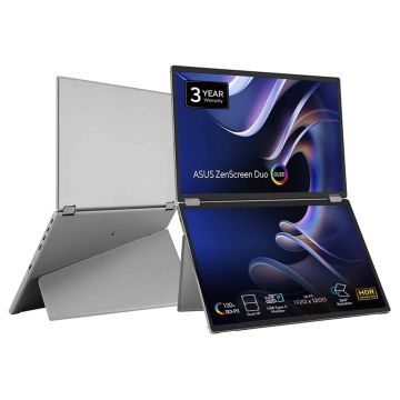 ASUS ZenScreen Duo OLED MQ149CD computer monitor 35,6 cm (14") 1920 x 1200 Pixels WUXGA Zilver (90LM0AKV-B01N70) thumbnail