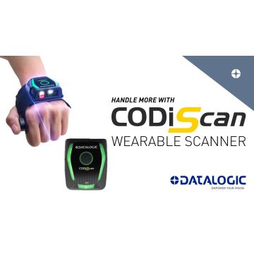 Datalogic CODiScan RT, BT, 2D, HD, BT (BLE), zwart, groen (HS7600RT) thumbnail
