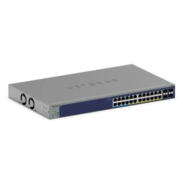 NETGEAR GS728TXUP Managed Gigabit Ethernet (10/100/1000) Power over Ethernet (PoE) 1U Grijs (GS728TXUP-300EUS) thumbnail