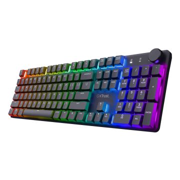 Trust GXT 868 Torix Gaming Toetsenbord - Mechanisch toetsenbord – Draadloos en Bluetooth – QWERTY US-indeling – Zwart (25368) thumbnail
