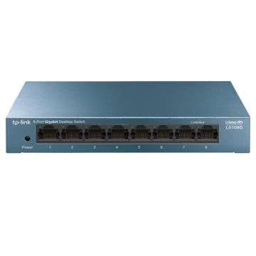 TP-Link LS108G Unmanaged Gigabit Ethernet (10/100/1000) Blauw (LS108G(UN)) thumbnail