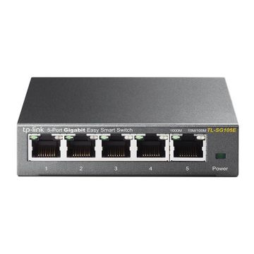 TP-Link TL-SG105E Managed L2 Gigabit Ethernet (10/100/1000) Zwart (TL-SG105E(UN)) thumbnail