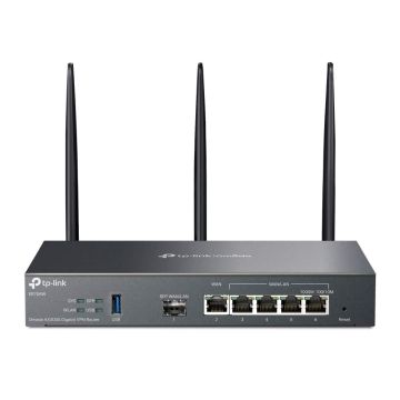 TP-Link Omada ER706W draadloze router Gigabit Ethernet Dual-band (2.4 GHz / 5 GHz) Zwart (ER706W(EU)) thumbnail