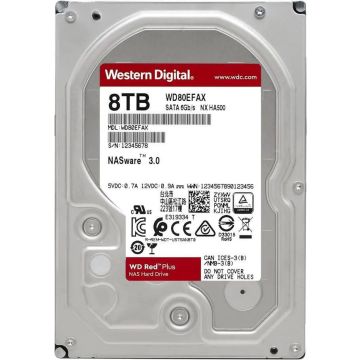Western Digital HARD DRIVE 8TB RED 256MB 3.5 SATA 6GB/S (WD80EFAX) thumbnail