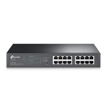 TP-Link TL-SG1016PE Managed L2 Gigabit Ethernet (10/100/1000) Power over Ethernet (PoE) 1U Zwart (SG1016PE) thumbnail