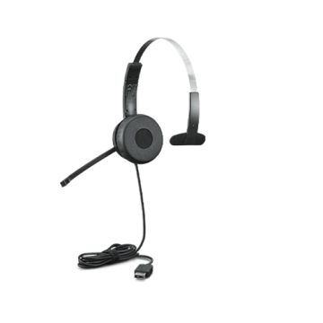 Lenovo 100 Mono Headset Bedraad Hoofdband Kantoor/callcenter USB Type-A Zwart (4XD1B61617) thumbnail