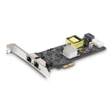 StarTech.com 2-Port 2.5Gbps NBASE-T PoE Netwerkkaart, Dual Intel I225-V, 802.3af/at PoE+ Multi-Gigabit NIC, PCI Express Server LAN Kaart, LP4/8-Pin PCIe-Powered (PR22GIP-NETWORK-CARD) thumbnail