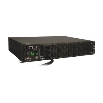 Eaton 7.4kW Single-Phase Switched PDU LX Interface 230V Outlets (16-C13) IEC-309 Blue230V 32A 3.6m Cord 2U Rack-Mount TAA (PDUMH32HVNET) thumbnail