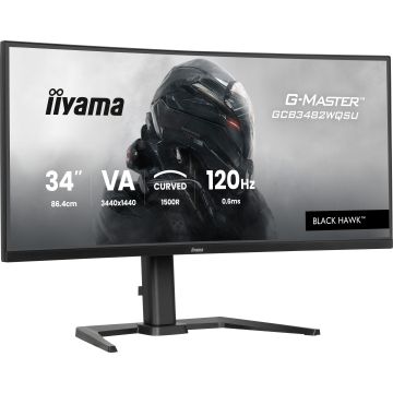 iiyama GCB3482WQSU-B1 computer monitor 86,4 cm (34") 3440 x 1440 Pixels UltraWide Quad HD LED Zwart (GCB3482WQSU-B1) thumbnail