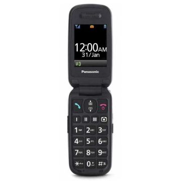 Panasonic KX-TU446 Senioren-Klapp-Handy Stoßfest Schwarz (KX-TU446EXB) (KX-TU446EXB) thumbnail