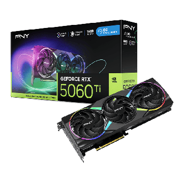 PNY RTX5060 TI VERTO ARGB OC Triple Fan 16GB GDDR7 HDMI 3x (VCG5060T16TFXXPB1-O) thumbnail