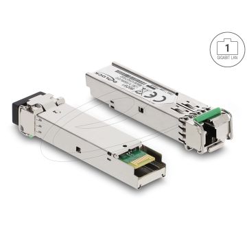 DELOCK SFP Modul 1000Base-BX SM TX 1550 / RX 1310 nm DDM (86091) thumbnail