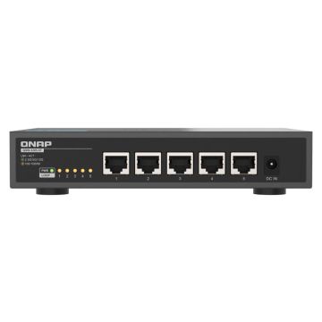 QNAP QSW-3205-5T netwerk-switch Unmanaged 10G Ethernet (100/1000/10000) Desktop Zwart (QSW-3205-5TYSW-FLEX-XG) thumbnail