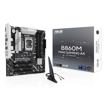 ASUS B860M MAX GAMING AX Intel B860 LGA 1851 (Socket V1) micro ATX (90MB1JZ0-M0EAY0) thumbnail