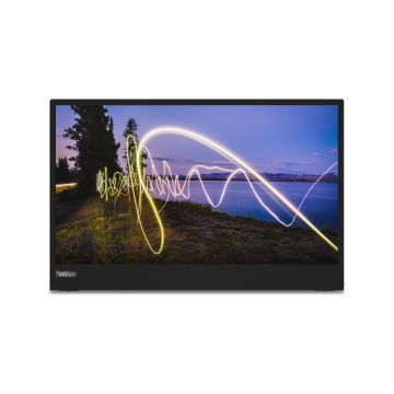 Lenovo ThinkVision M15 computer monitor 39,6 cm (15.6") 1920 x 1080 Pixels Full HD LED Zwart (62CAUAT1WL) thumbnail