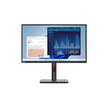 Lenovo ThinkVision T27p-30 computer monitor 68,6 cm (27") 3840 x 2160 Pixels 4K Ultra HD LED Zwart (63A9GAT1EU) thumbnail