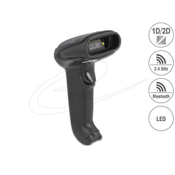 Delock Industrie Barcode Scanner 1D und 2D für 433 MHz oder Bluetooth mit induktiver - Barcode-Scanner (90588) (90588) thumbnail