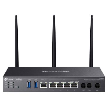 TP-Link Omada DR3220v-4G draadloze router Gigabit Ethernet Dual-band (2.4 GHz / 5 GHz) Zwart (DR3220V-4G) thumbnail