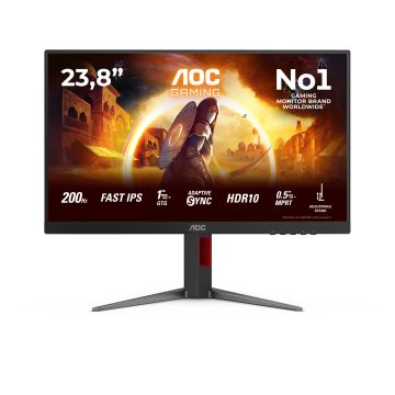 AOC G4 24G4HA computer monitor 60,5 cm (23.8") 1920 x 1080 Pixels Full HD LED Zwart, Rood (24G4HA) thumbnail