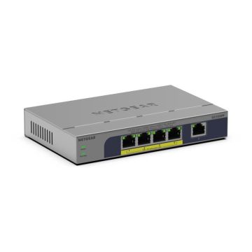 NETGEAR GS105PP Unmanaged Gigabit Ethernet (10/100/1000) Power over Ethernet (PoE) Bureaublad-/wandmontage Grijs (GS105PP-300EUS) thumbnail