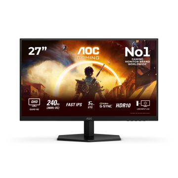 AOC G4 Q27G42ZE computer monitor 68,6 cm (27") 2560 x 1440 Pixels Quad HD LCD Zwart, Rood (Q27G42ZE) thumbnail